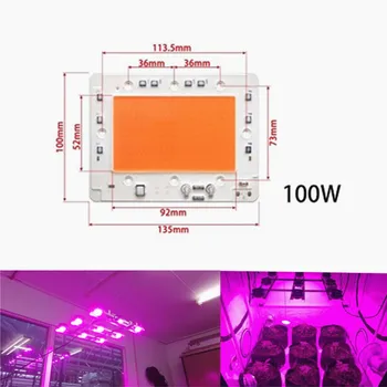 1PCS COB LED 100W 150w ac220V מתח גבוה תאורת חרוז לידה צ ' יפ ספקטרום מלא ורוד צמח לגדול אור מנורת נגד ברק 4KV