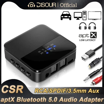 2 ב 1 Bluetooth מקלט משדר CSR8678 AptX HD LL מתאם האודיו האלחוטי 3.5 מ 
