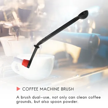 2 ב 1 מכונת קפה מברשת ניילון אספרסו, מטחנת קפה מברשות קפה כפית מכונת קבוצה הראש כלי מטבח.