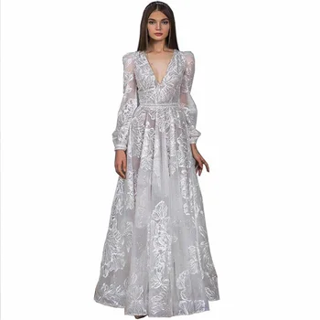 2022 חדש לנשים תחרה לרקום חתונה שמלת ערב שמלת נשף חצאית שמלת אישה Vestidos שמלות Vestidos Mujer שמלת מסיבת