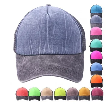 2023 קאובוי שטף הישן כובעי בייסבול עבור גברים מזדמנים נשים חצי רשת באיכות גבוהה משאית כובע Hiphop הצמד חזרה Cap כובע השמש Gorras