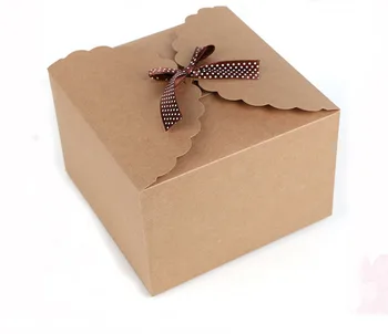 500pcs 9x9x6 12x12x6 לבן קראפט נייר מתנה קופסת אריזת תצוגה קופסא קופסאות מתנה לחתונה/תכשיטים/סוכריות/קופסאות אחסון מזון