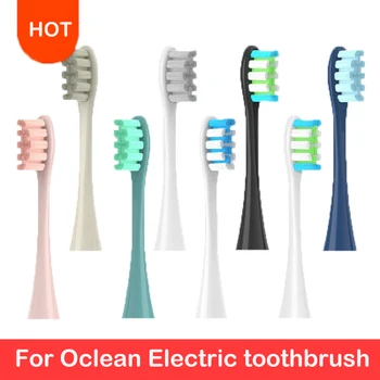 5pcs Oclean החלפת מברשת שיניים חשמלית ראשים על Oclean X PRO / X / Z1/ F1/ אחד/ מיזוג 2, סוניק מברשת שיניים חשמלית ראשי