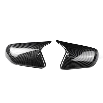 ABS סיבי פחמן קרן סגנון בצד הדלת האחורית המראה לכסות לקצץ קליפות כובע חלקי חילוף עבור פורד מוסטנג 2015-2022