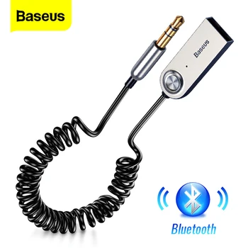 Baseus BA01 USB מקלט Bluetooth Dongle מתאם כבל עבור המכונית שקע 3.5 מ 