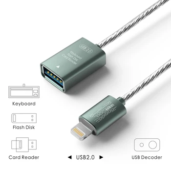 DDHiFi MFI06F 2.0 ברק - USB נקבה כבל USB OTG עבור התקנים שונים