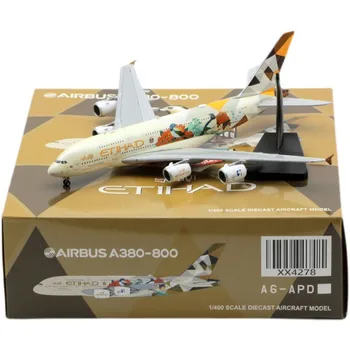 Diecast 1:400 מידה Etihad Airways A380 A6-אלבוקרקי XX4278 סגסוגת מטוסים מודל אוסף מזכרות תצוגת צעצועים