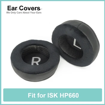 Earpads עבור ISK HP660 אוזניות Earcushions חלבון קטיפה, כריות קצף זיכרון כריות אוזניים
