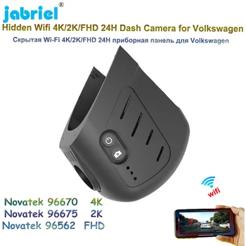 Jabriel UHD 2160P 4K DVR המכונית 2K מקליט וידאו 24H חניה ניטור WIFI Dash Cam מצלמת עבור פולקסווגן פולקסווגן sagitar 2021 2022