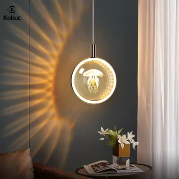 Kobuc המודרני 3 צבע LED אורות תליון תאורה רטרו לופט הביתה הסלון Rotatable תלויות מנורות השינה קפה Luminaria 7W