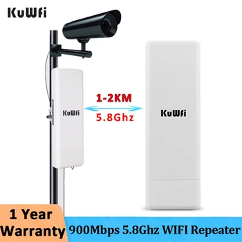 KuWFi נתב WIFI 5.8 Ghz אלחוטי חיצוני CPE 1-2 ק 