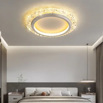 LED מודרנית חדר אור בסגנון מינימליסטי תקרת חדר השינה אור יצירתי חלול החוצה עגולה מסעדה התקרה 2023 תאורה ביתית