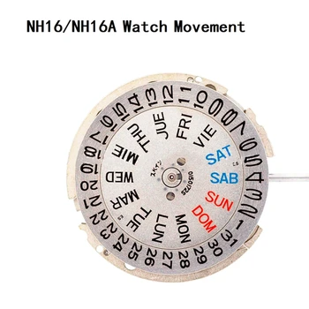 NH16 NH16A כפול-לוח שנה שלושה פינים אוטומטיים מכאני דיוק גבוהה תנועת השעון תנועה