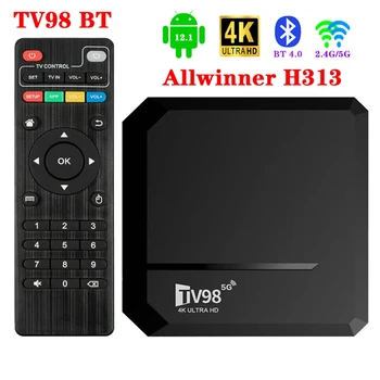 TV98 BT הטלוויזיה Box 2G+16G Allwinner H313 אנדרואיד 12.1 Smart TV Box 2.4 G+5G WIFI+BT 4.0 4Kx2k TV98 Media Player עמיד האיחוד האירופי Plug