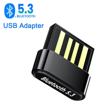 USB מתאם Bluetooth BT 5.3 פלאג מקלט אודיו משדר למחשב נייד עכבר אלחוטי Bluetooth אוזניות אוזניות רמקול