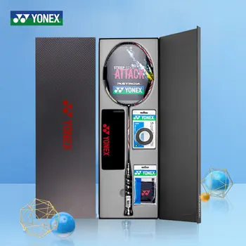 YONEX מחבט בדמינטון קופסת מתנה מלאה פחמן יחיד ירה לשמיים הגרזן להגדיר AXSV-SE1H שחור אדום Unthreaded