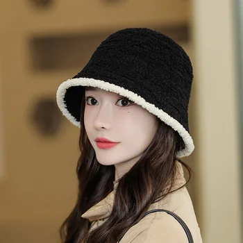 אופנה עבה סרוג כובע נשים של צמר חם דייג כובע היפ-הופ Skullies כובע תחפושת אביזר מתנות החורף בונט Femala