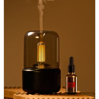 אור הנר האוויר מפזר אדים USB קולי Atomization ארומתרפיה האדים מפזרים ריח ניחוח שמן אתרי