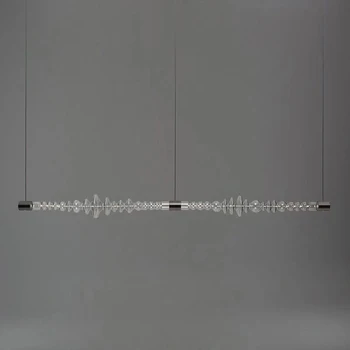 איטלקית חדשה יצירתי זכוכית קו בצורת שולחן, נברשת התערוכה באולם חדר האוכל חלל דקורטיבי אור