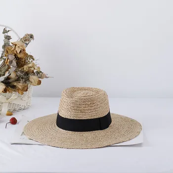 אלגנטי לנשים רפיה כובעים כובע כובע קש גדולים עם שוליים כובעי נשים של השמש בקיץ כובע קש כובע דלי כובע כובע גולף