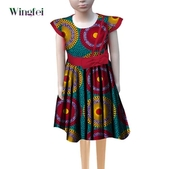 אפריקה שמלות לילדים אופנה שמלות ילדה דאשיקי מסיבת שמלה ללא שרוולים של הילד קפלים שמלות אפריקה בגדים WYT252