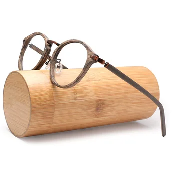 אצטט מרשם משקפיים מסגרת עבור גברים ונשים עץ תבואה משקפיים אופטיים לנקות את העדשה עם התיק BTBC06