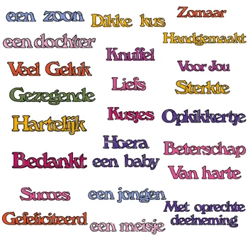 בסיסי הולנד הולנדית ביטויים Diecut חיתוך ימות עיצוב אלבומים, כרטיסי עשיית מלאכות ציוד חדש 2020 עובש מת