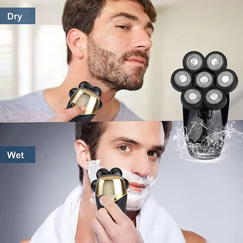 גברים גילוח חשמלית עמיד למים מכונת גילוח נטענת Usb להחלפה להב ראשי לגברים הספר אביזרי טיפוח העור