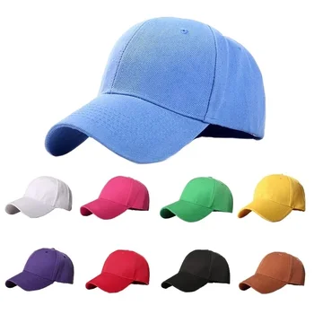 גברים נשים מספר צבע כובע בייסבול כובע מצחיה מוצק צבע מתכוונן לשני המינים האביב קיץ אבא כובע צל ספורט כובע בייסבול