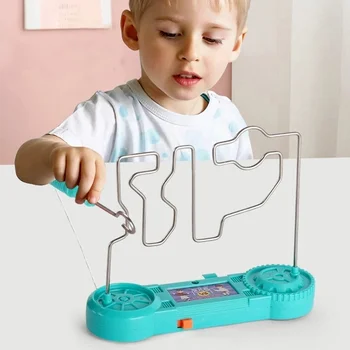 גע משחק מבוך מסיבה משחק מצחיק ניסוי מדעי צעצועים הלם חשמלי צעצוע לילדים מבוגרים ילדים ללמוד אספקה צעצועים