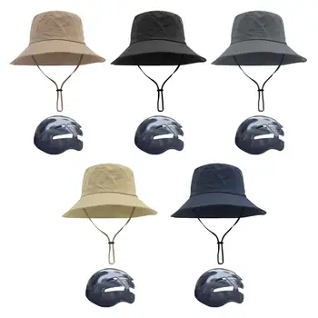 דלי כובע עם מחרוזות עבור גברים, נשים, מתקפל לנשימה שוליים רחבים, כובע חיצונית הליכה בקיץ החופשה.