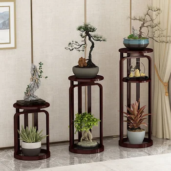 הסגנון הסיני צמח לעמוד רצפת הסלון סוג Multi-layer בעציץ מסגרת קריין מדפים צמחים מקורה פשוטה אחסון מדף