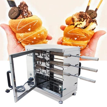 חשמלי ארובה עוגה Kurtos Kalacs מכונת גלידה מכונת הונגריה Trdelnik ארובה הלחמניה המכונה