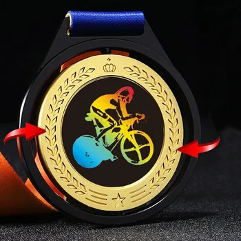 טבעת עיר אופניים מרתון מדליית משחקים מדליית זהב ספורט מותאם אישית מדליית הכבוד, מדליית פרס הנצחה