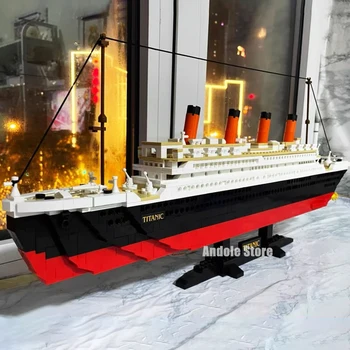 טיטאניק, ספינת שיט בניין הסירה דגם לבנים Moive סדרה ג ' ק ורוז דמויות צעצועים עבור ילד יום ההולדת מתנה עיצוב הבית
