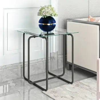 מודרני זכוכית מחוסמת שולחן קפה שולחן הסוף לצד שולחן סלון,חדר שינה, שקוף