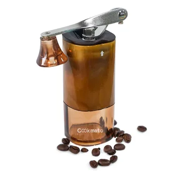 מיני מדריך פולי קפה מטחנה מתכווננת הגדרת אקריליק ניידים קטנים להתמודד עם מכונת קראנק בעבודת יד קפה, טחינת