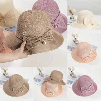 מסע נשים לנשימה דלי כובע קשת מתקפלת אפס מקום כובע כובע קש החוף קרם הגנה כובע כובע השמש