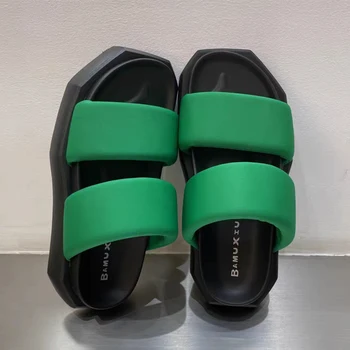 נשים נעלי סנדלי קיץ 2023 מזדמן כפכפי פלטפורמה חדשה דירות נעלי שמלת פאטאל מחליק מעצב בוהן פתוח נעלי החוף