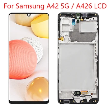 עבור Samsung A42 LCD A426B A426B/DS lcd עם מסגרת מסך מגע דיגיטלית הרכבה עבור Samsung Galaxy A426 A42 5G LCD מקורי