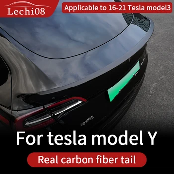עבור טסלה מודל y אביזרים / רכב 2016-2021 אביזרים פחמן ספוילר טסלה שלוש ספוילרים טסלה מודל Y סיבי פחמן / acces