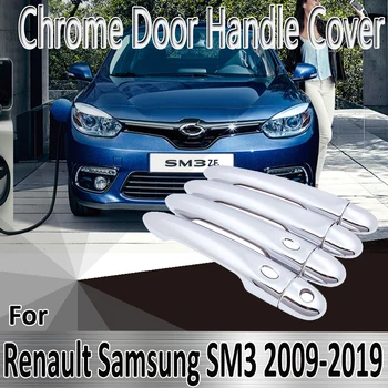 עבור רנו סמסונג SM3 L38 2009~2019 עיצוב מדבקות קישוט דלת כרום להתמודד עם מכסה התאמה אביזרי רכב