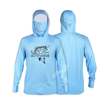 קרם הגנה דיג חולצות Upf 50+ שרוול ארוך חולצות גברים הגנת UV דיג בגדים חיצונית מעטה מסכת פנים דיג ' רזי