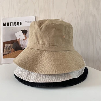 שוליים רחבים, אביב קיץ כובע לנשים כותנה דלי כובע שטוח עליון לשני המינים מתקפל כובע השמש חוף כובע הגנה מהשמש קנטאקי הכובע