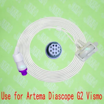 תואם עם 10PIN S&W Artema Diascope G2 VISMO האוקסימטר לנטר את Neonate סיליקון לעטוף spo2 חיישן.